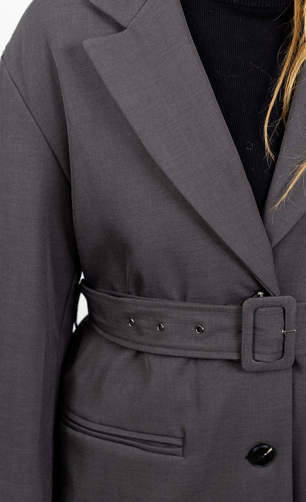 BLAZER MI-LONG A CEINTURE Femme - K-ZELL PARIS