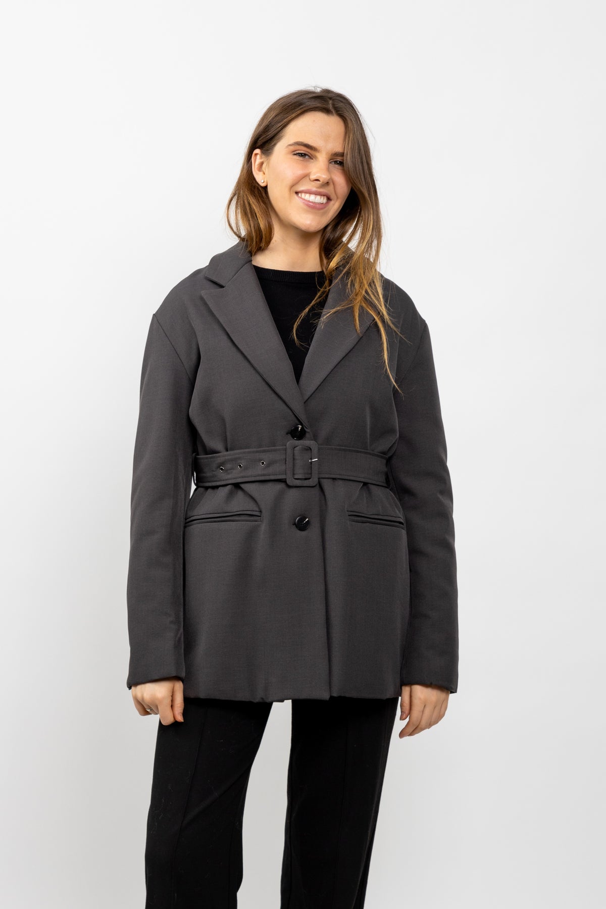 BLAZER MI-LONG A CEINTURE Femme - K-ZELL PARIS