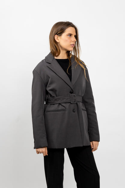 BLAZER MI-LONG A CEINTURE Femme - K-ZELL PARIS