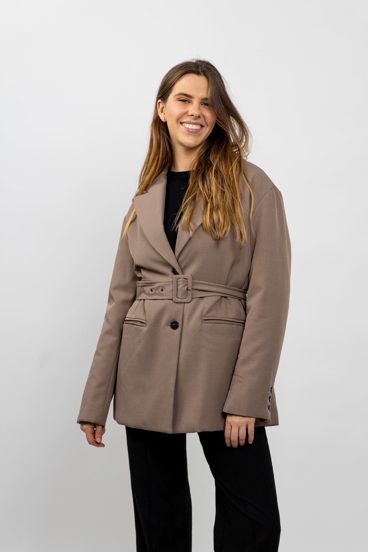 BLAZER MI-LONG A CEINTURE Femme - K-ZELL PARIS