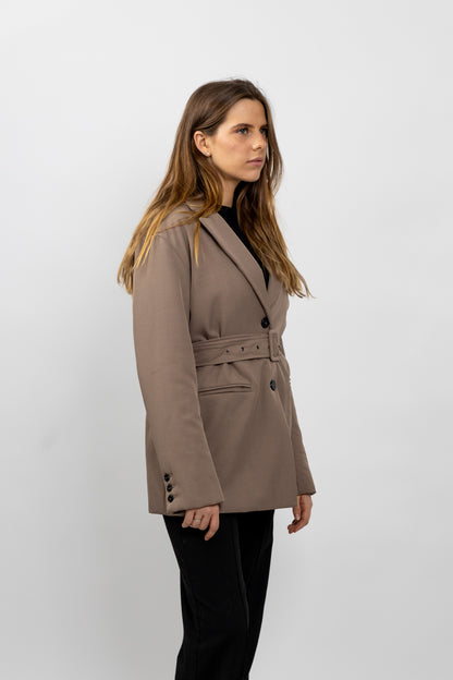 BLAZER MI-LONG A CEINTURE Femme - K-ZELL PARIS