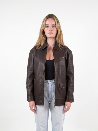 VESTE VINTAGE EN SIMILICUIR Femme - K-ZELL PARIS