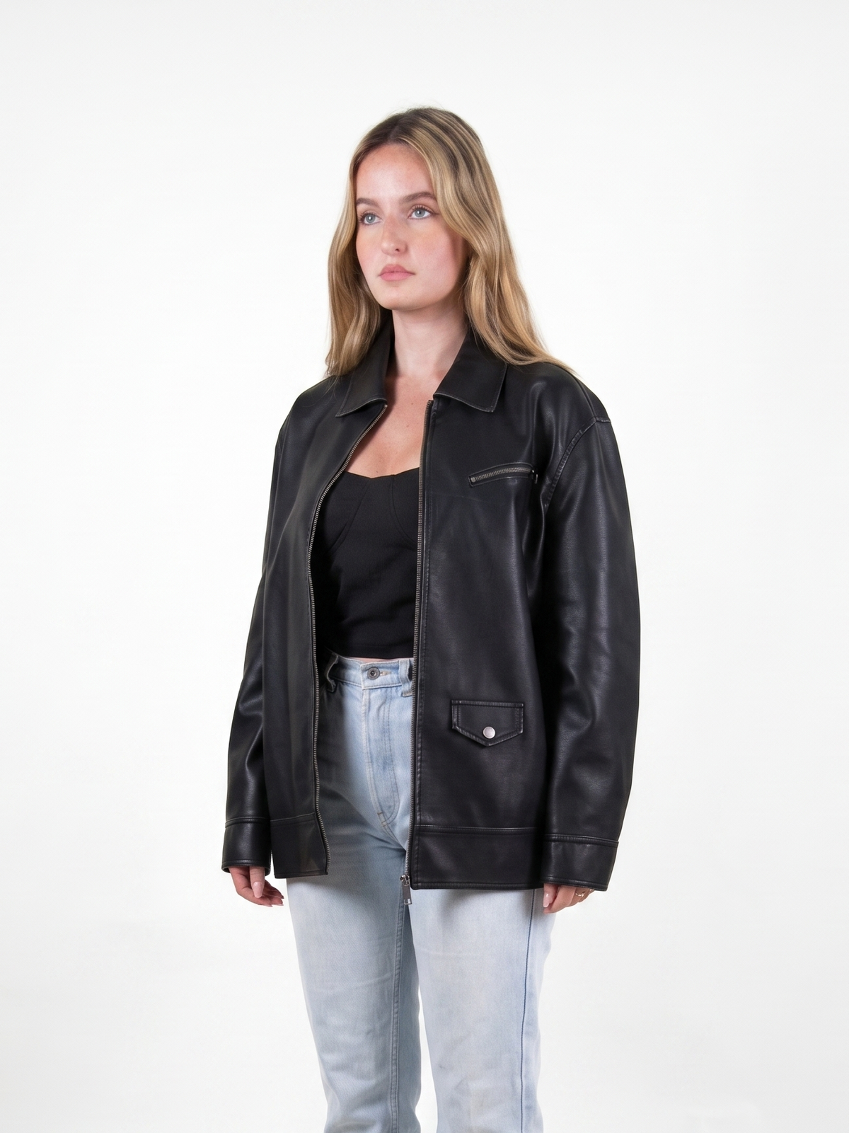 VESTE VINTAGE EN SIMILICUIR Femme - K-ZELL PARIS
