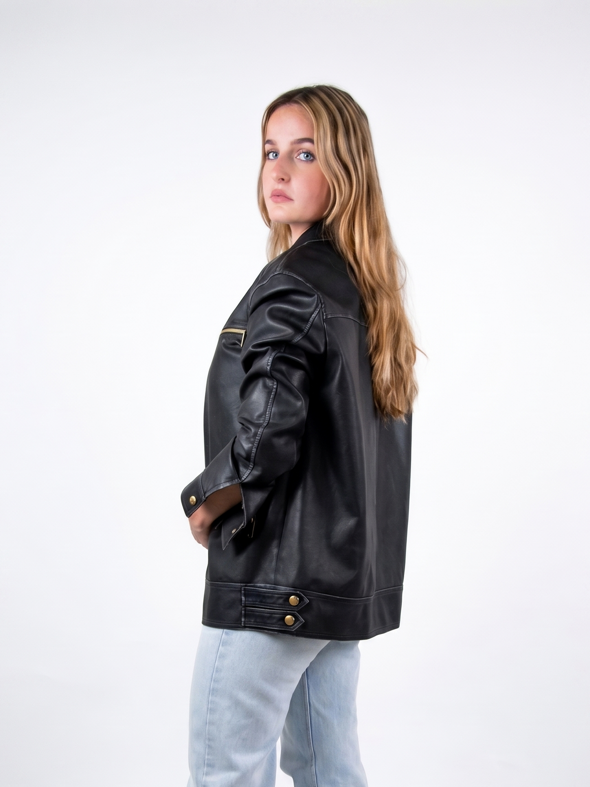 VESTE VINTAGE EN SIMILICUIR Femme - K-ZELL PARIS