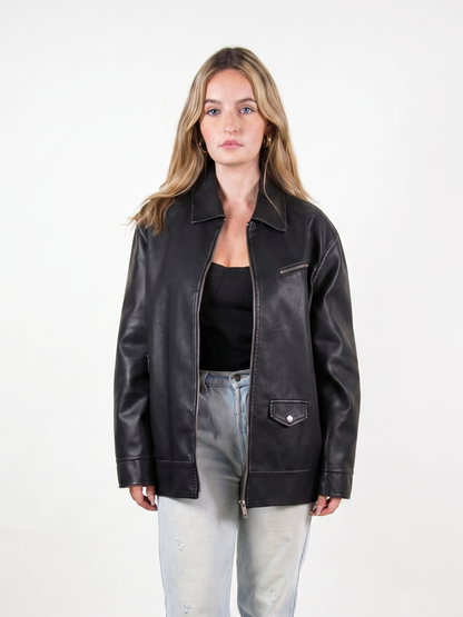 VESTE VINTAGE EN SIMILICUIR Femme - K-ZELL PARIS