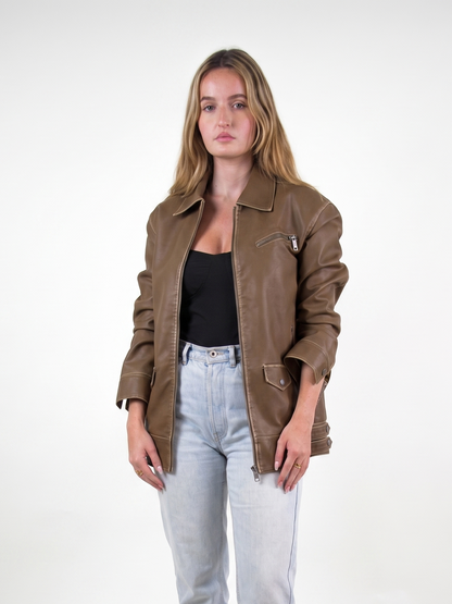 VESTE VINTAGE EN SIMILICUIR Femme - K-ZELL PARIS