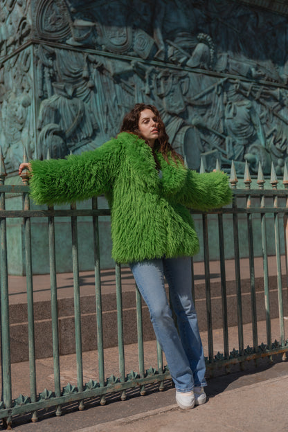 MANTEAU FLUFFY EN FAUSSE FOURRURE