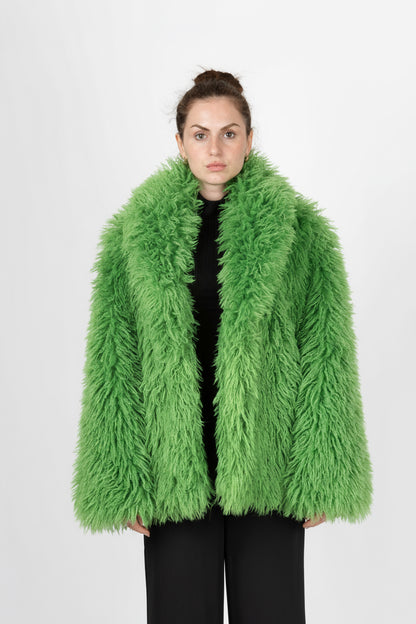 MANTEAU FLUFFY EN FAUSSE FOURRURE