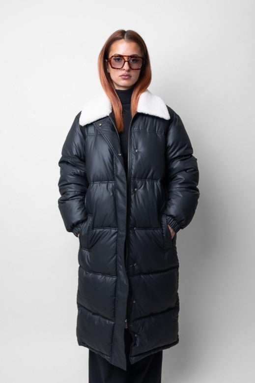 DOUDOUNE MATELASSÉE COL EFFET MOUTON