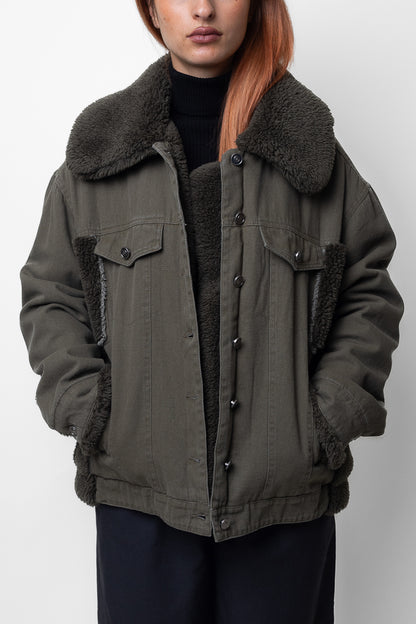 VESTE EN JEANS OVERSIZE DÉTAILS MOUTON Femme - K-ZELL PARIS