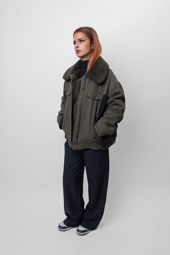 VESTE EN JEANS OVERSIZE DÉTAILS MOUTON Femme - K-ZELL PARIS