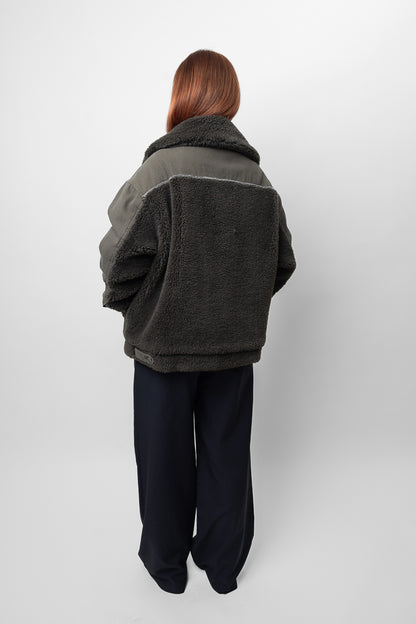 VESTE EN JEANS OVERSIZE DÉTAILS MOUTON Femme - K-ZELL PARIS