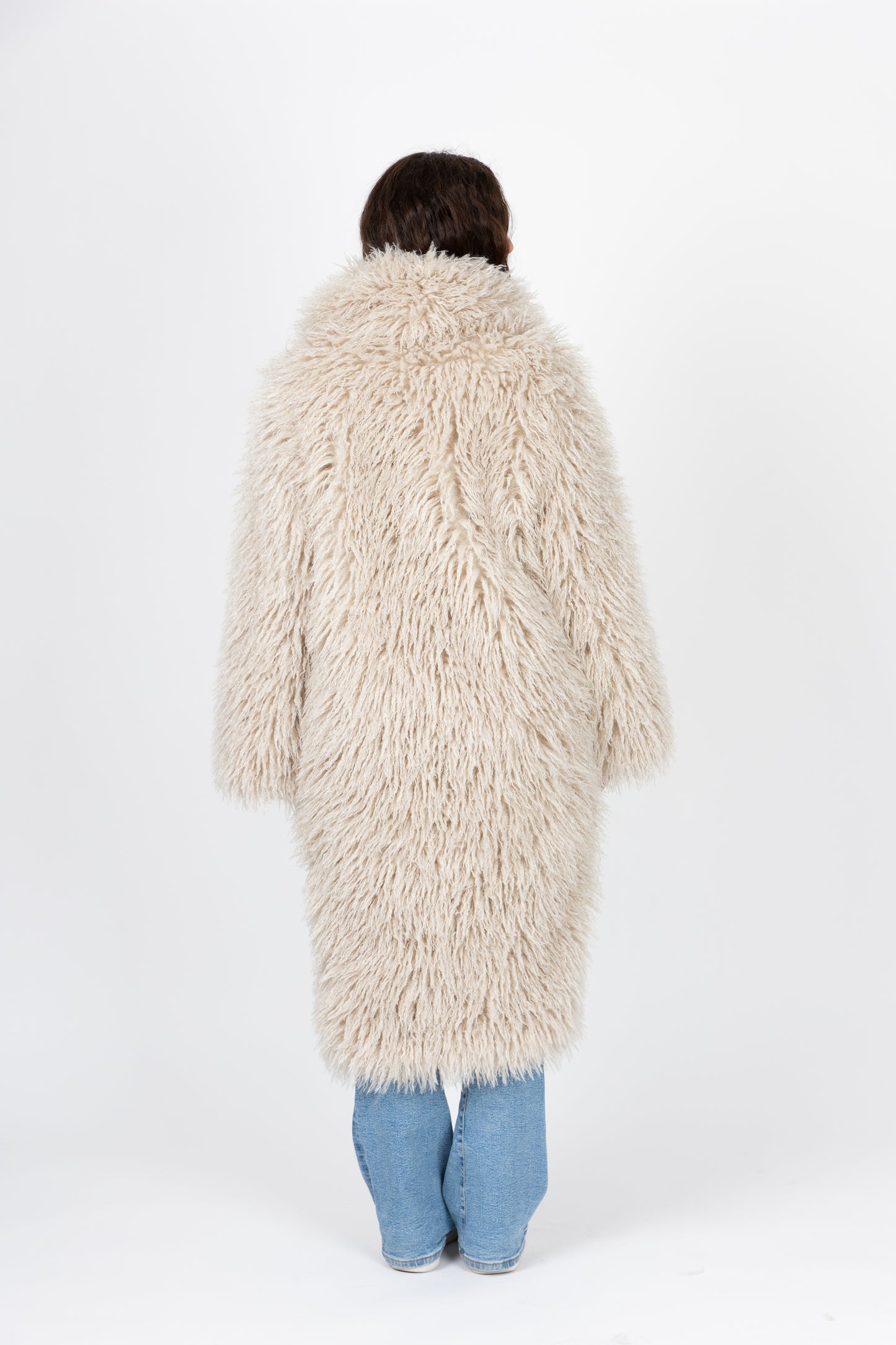 MANTEAU LONG EN FAUSSE FOURRURE