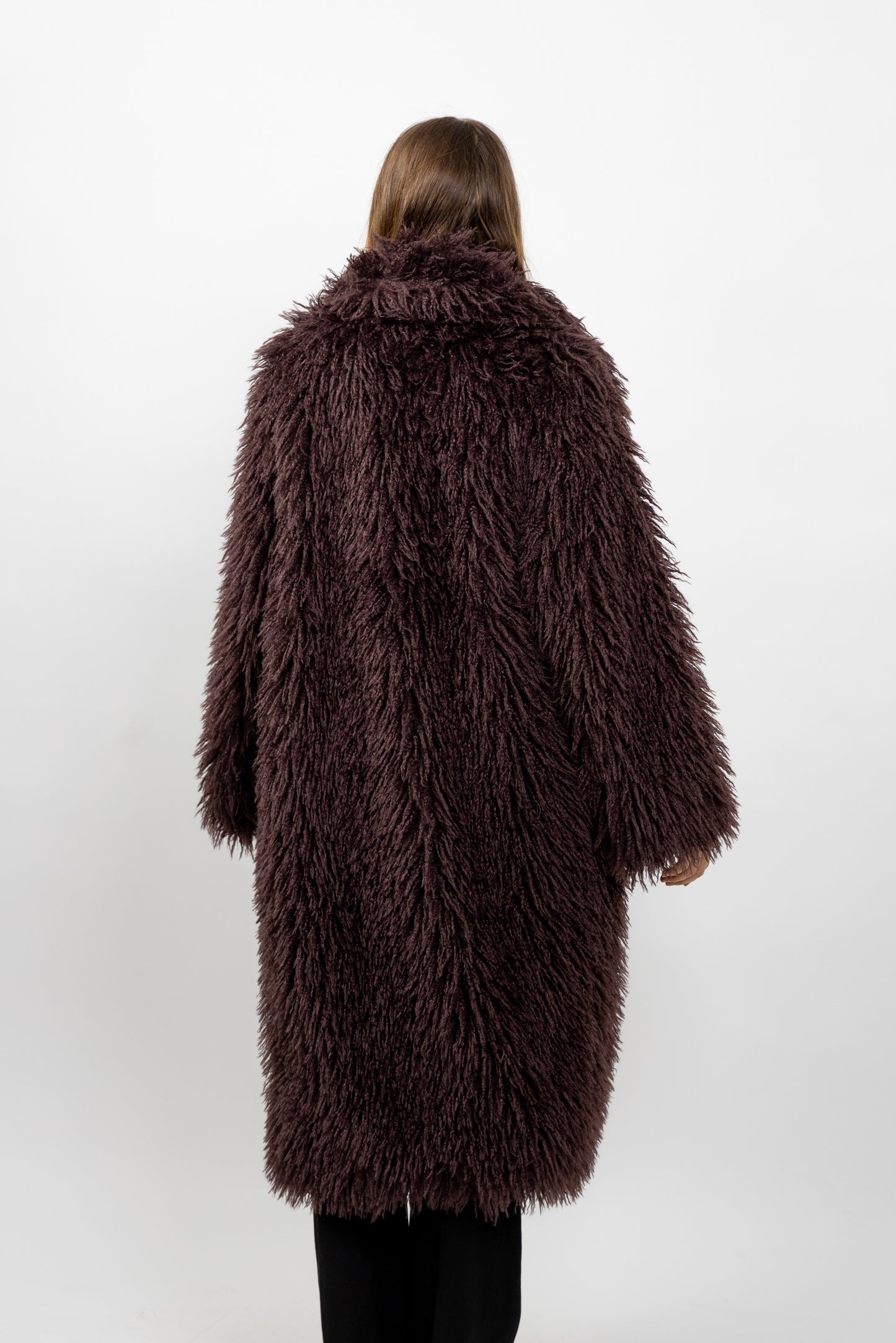 MANTEAU LONG EN FAUSSE FOURRURE