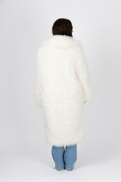 MANTEAU LONG EN FAUSSE FOURRURE