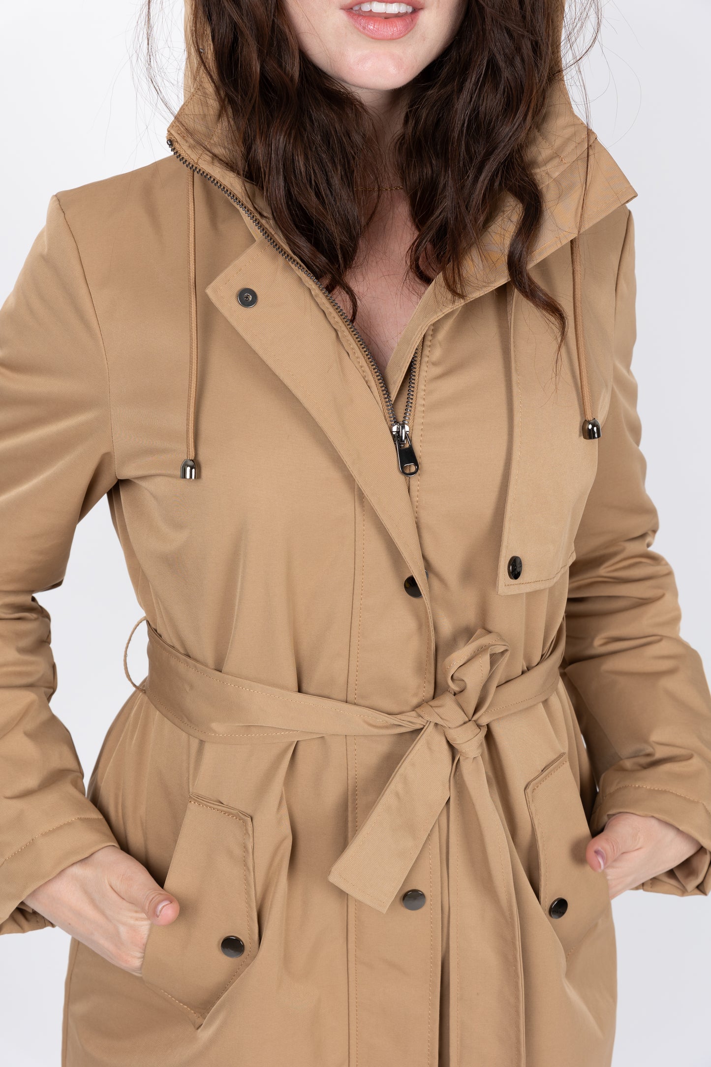 PARKA STYLE TRENCH À CAPUCHE