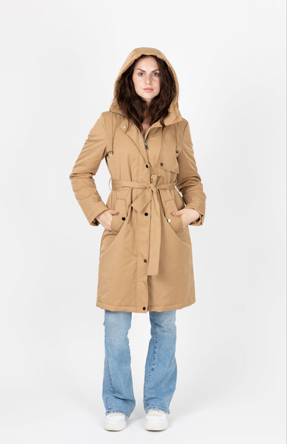 PARKA STYLE TRENCH À CAPUCHE