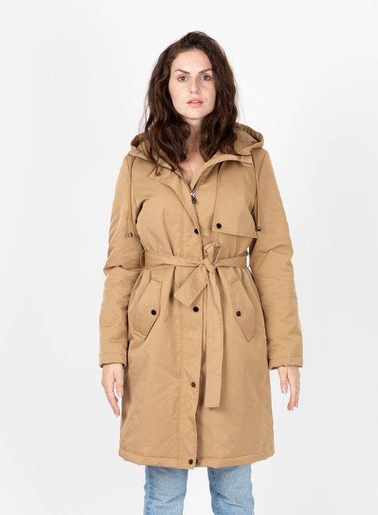 PARKA STYLE TRENCH À CAPUCHE