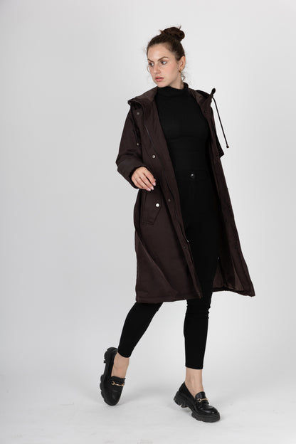 PARKA STYLE TRENCH À CAPUCHE
