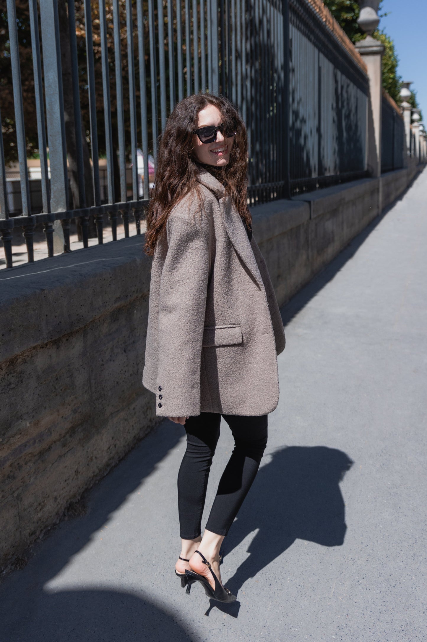 VESTE BLAZER OVERSIZE EFFET MOUTON