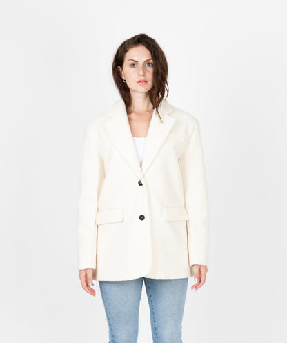 VESTE BLAZER OVERSIZE EFFET MOUTON