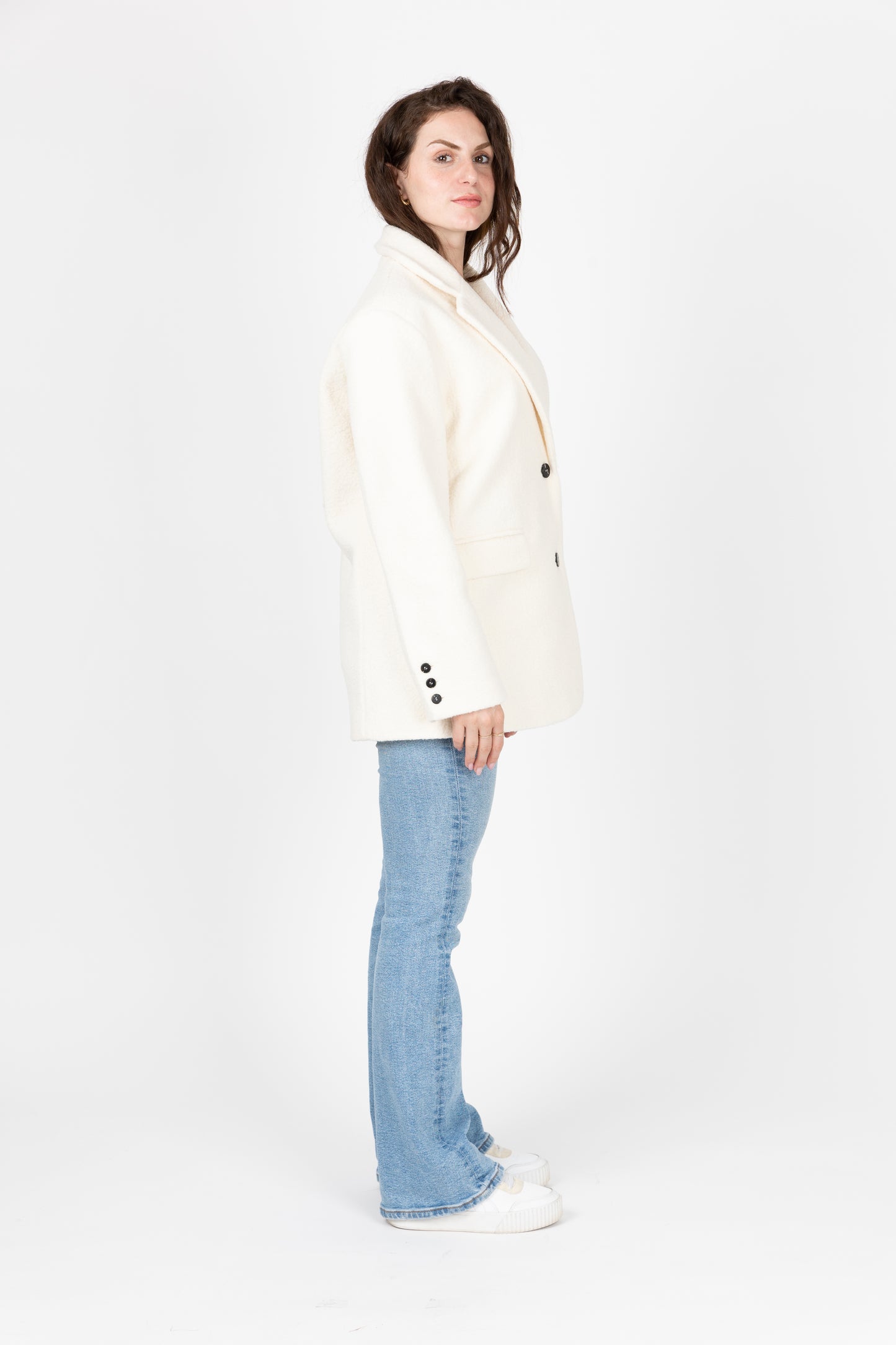 VESTE BLAZER OVERSIZE EFFET MOUTON