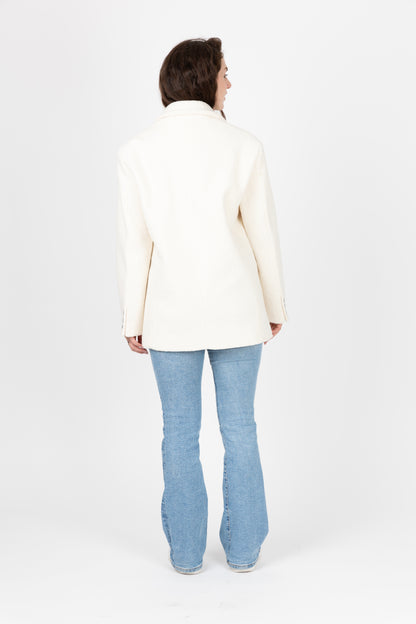 VESTE BLAZER OVERSIZE EFFET MOUTON