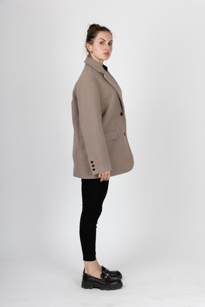 VESTE BLAZER OVERSIZE EFFET MOUTON
