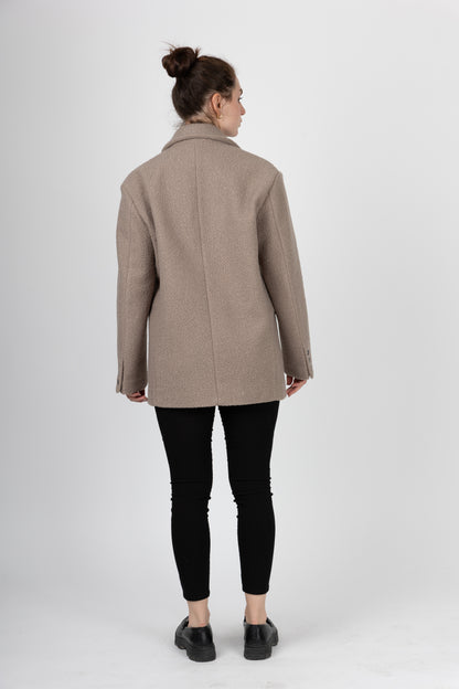 VESTE BLAZER OVERSIZE EFFET MOUTON