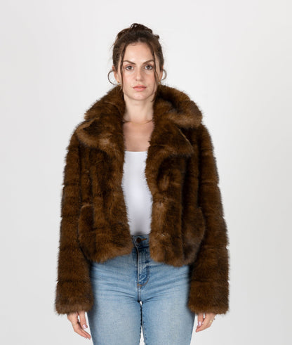 FAUSSE FOURRURE À RAYURES