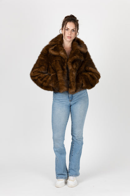 FAUSSE FOURRURE À RAYURES