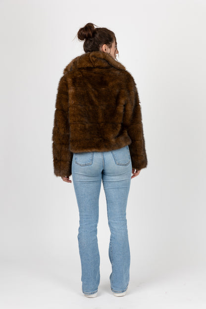 FAUSSE FOURRURE À RAYURES