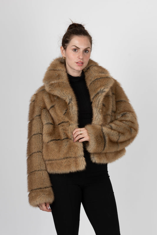 FAUSSE FOURRURE À RAYURES