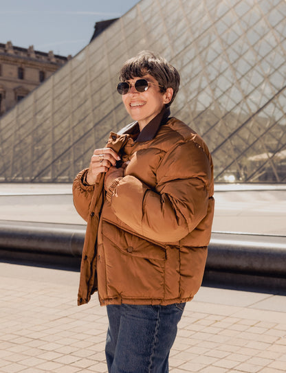 DOUDOUNE AVEC COL CONTRASTÉ