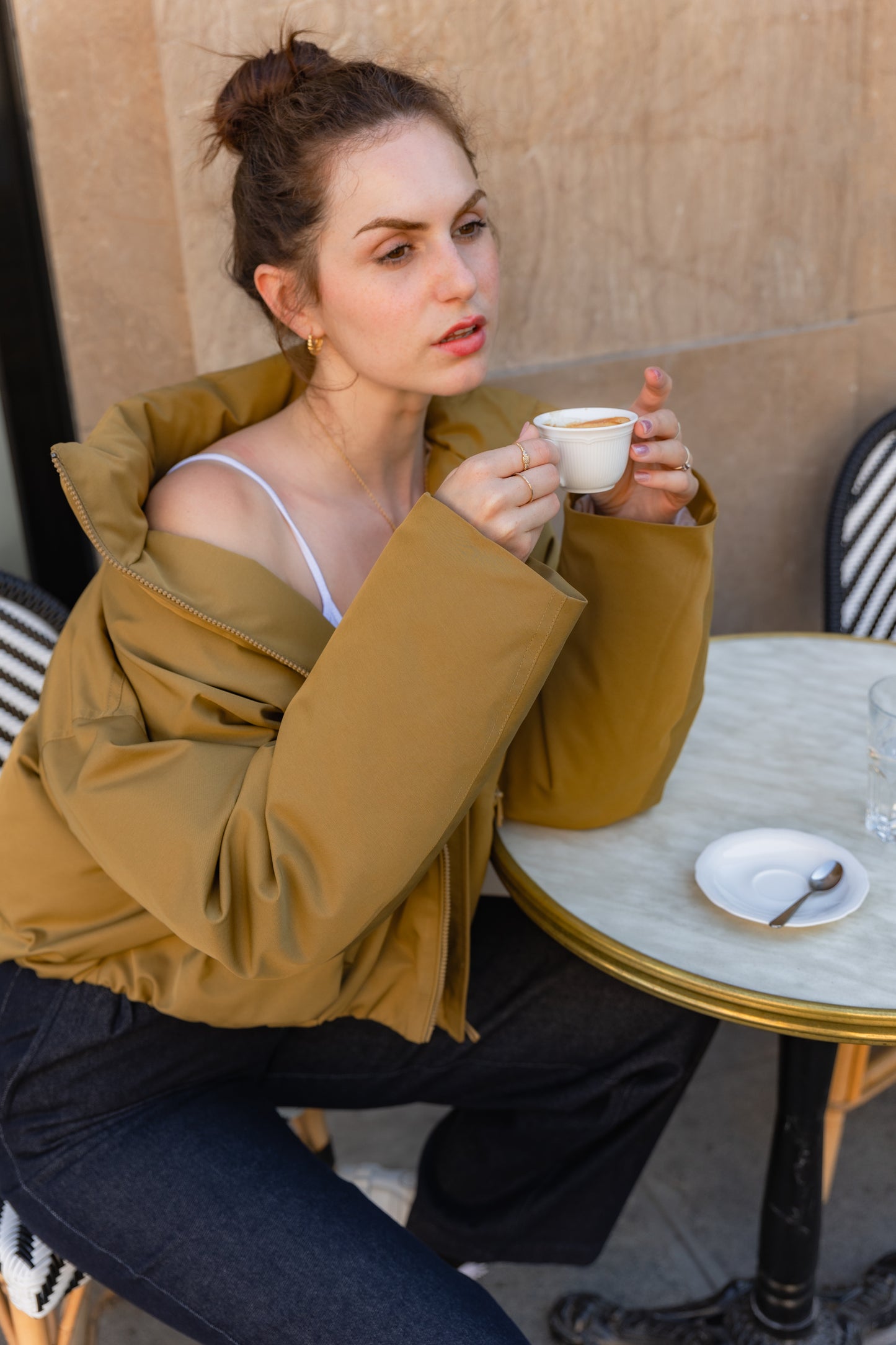 BLOUSON IMPERMÉABLE À EFFET BOULE