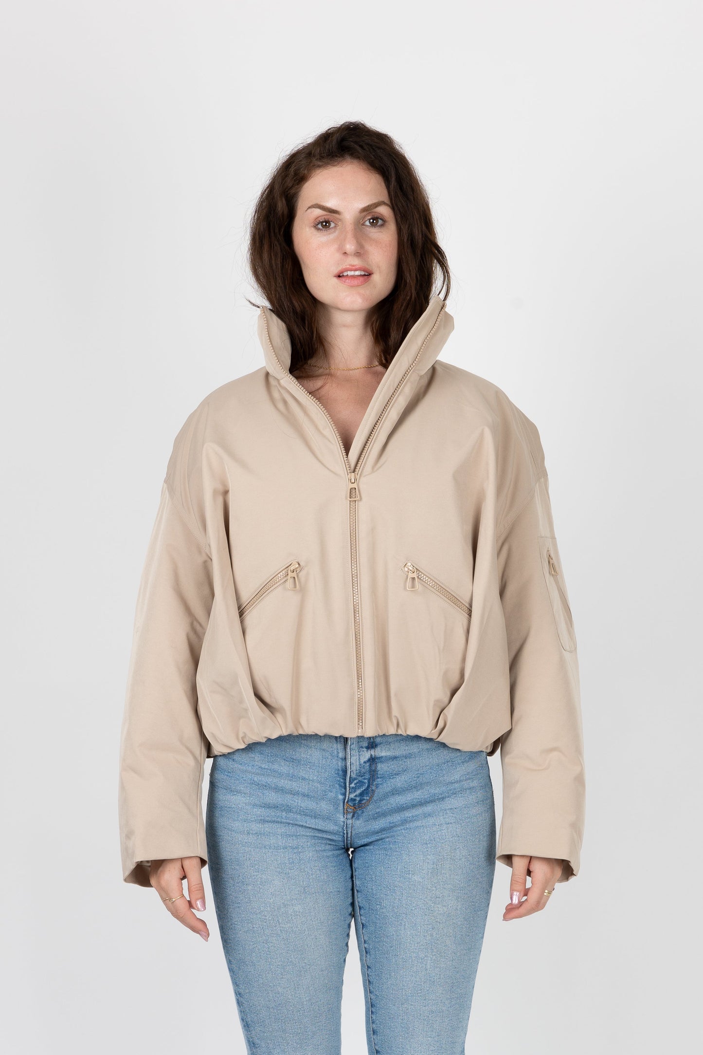 BLOUSON IMPERMÉABLE À EFFET BOULE