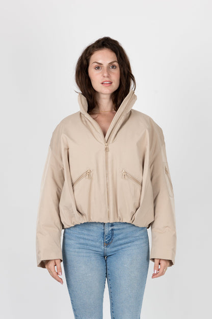 BLOUSON IMPERMÉABLE À EFFET BOULE