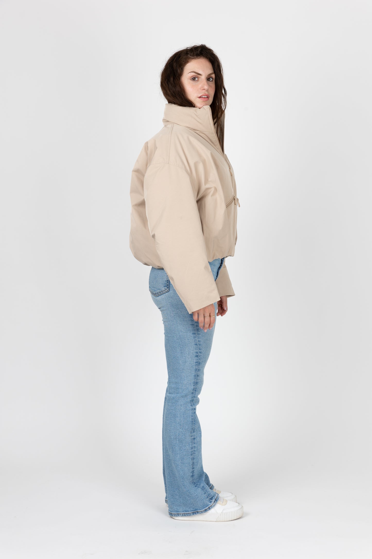 BLOUSON IMPERMÉABLE À EFFET BOULE