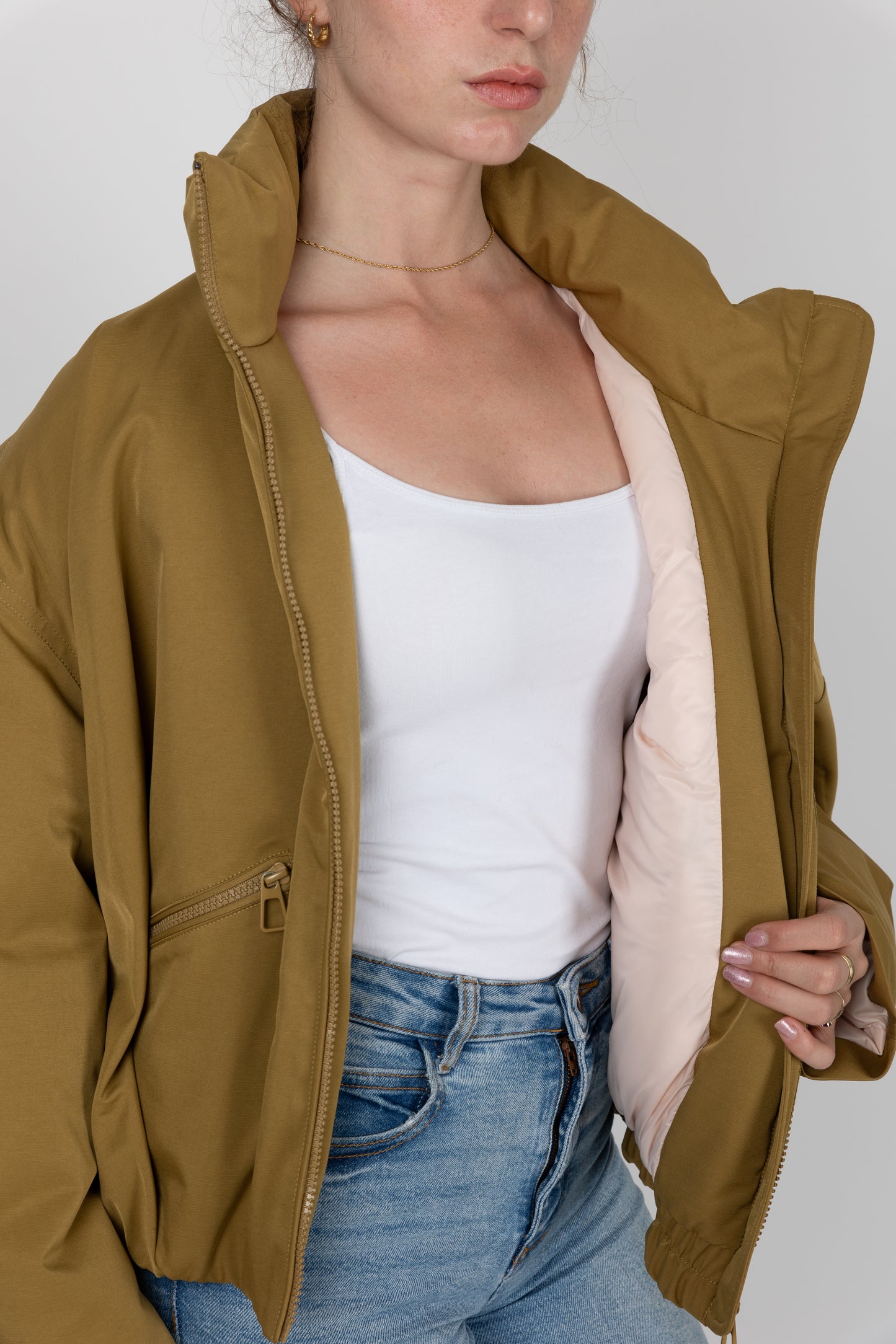 BLOUSON IMPERMÉABLE À EFFET BOULE