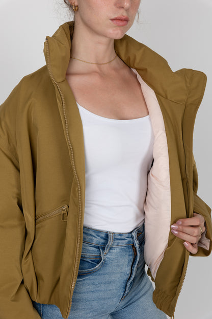 BLOUSON IMPERMÉABLE À EFFET BOULE