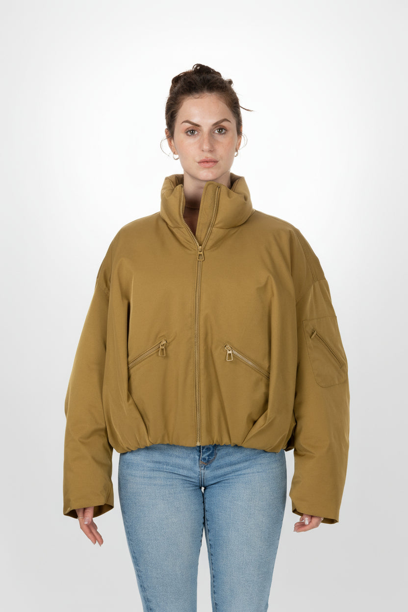 BLOUSON IMPERMÉABLE À EFFET BOULE