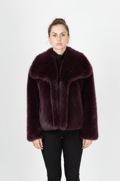 MANTEAU COURT EN FAUSSE FOURRURE