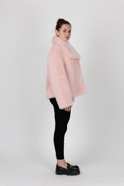 MANTEAU COURT EN FAUSSE FOURRURE