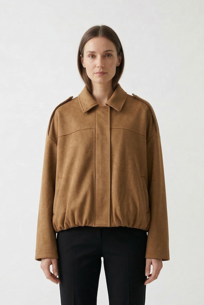 VESTE BOMBER OVERSIZE EFFET DAIM