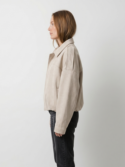 VESTE BOMBER OVERSIZE EFFET DAIM