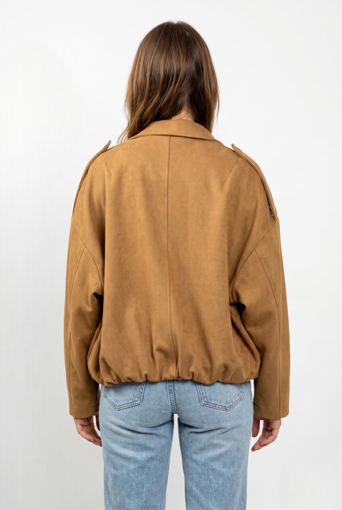 VESTE BOMBER OVERSIZE EFFET DAIM