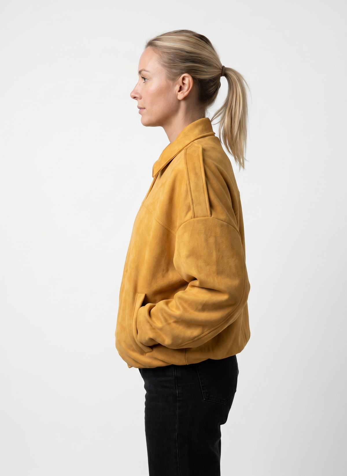 VESTE BOMBER OVERSIZE EFFET DAIM