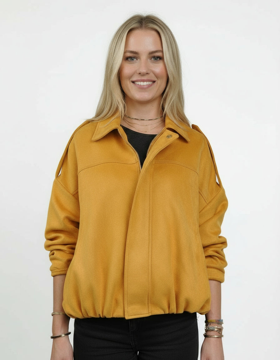 VESTE COURTE EFFET DAIM