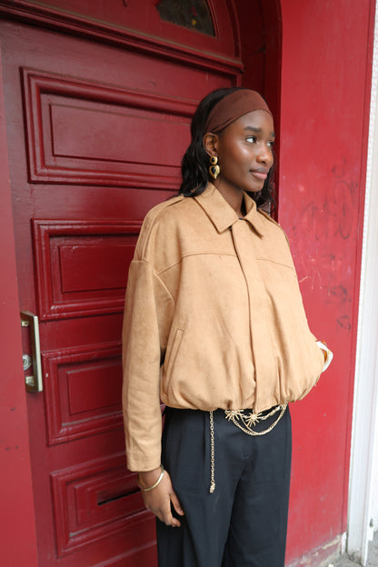 VESTE BOMBER OVERSIZE EFFET DAIM