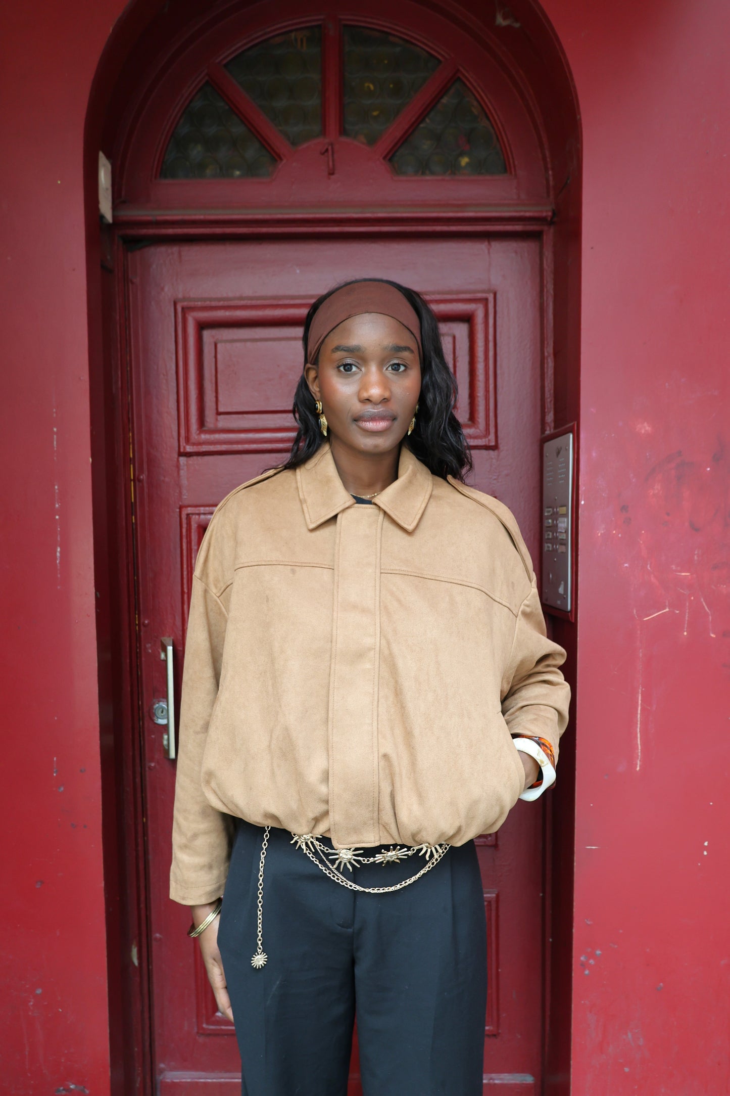 VESTE BOMBER OVERSIZE EFFET DAIM